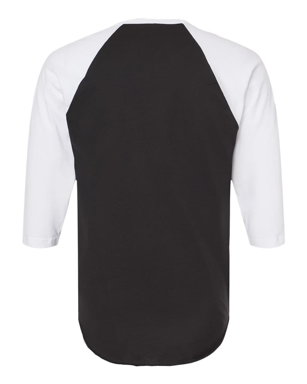 Tultex 245 Unisex Fine Jersey Raglan T-Shirt in Black/ White