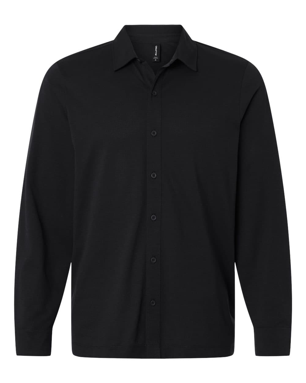 AllPro 41SPLS Men's Pro-Flex Sorona Button Down Shirt in Black