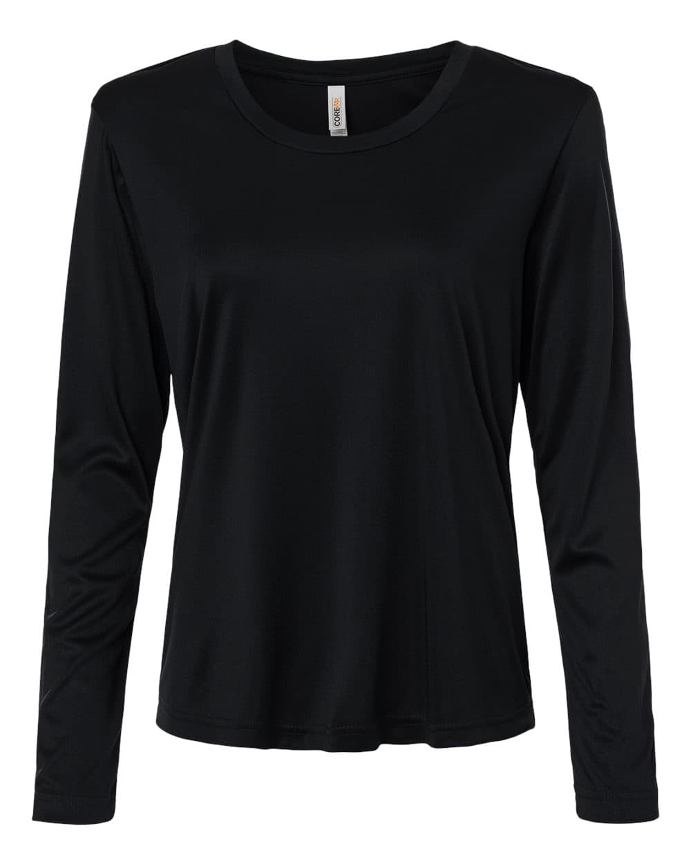 CORE365 CE10LW Women's Capital Performance Long Sleeve T-Shirt in Black