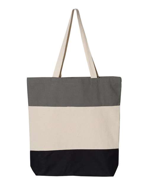 Q-Tees Q125900 in Black/ Natural/ Light Grey