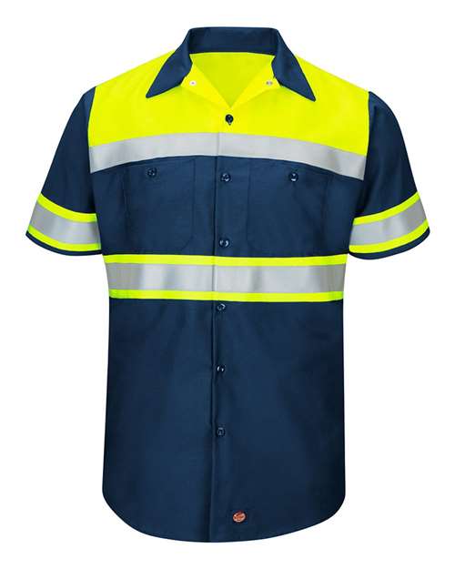 Red Kap SY80T in Fluorescent Yellow/ Navy