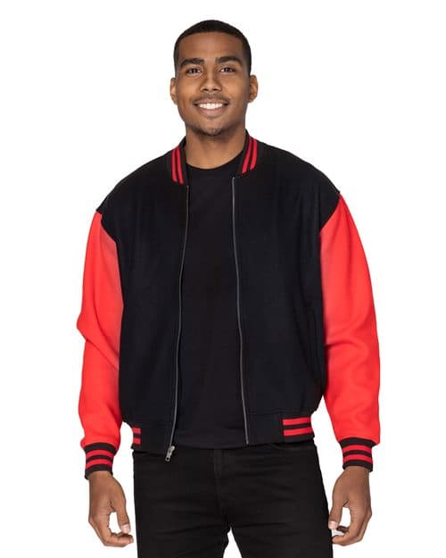 Threadfast Apparel 364J in Black/ Charcoal Heather