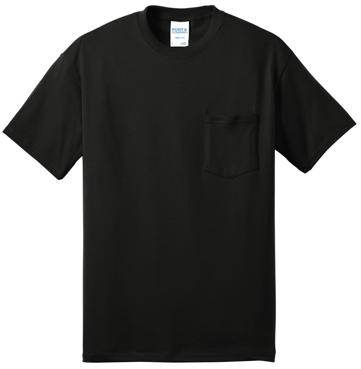 Port & Co PC55P in Jet Black