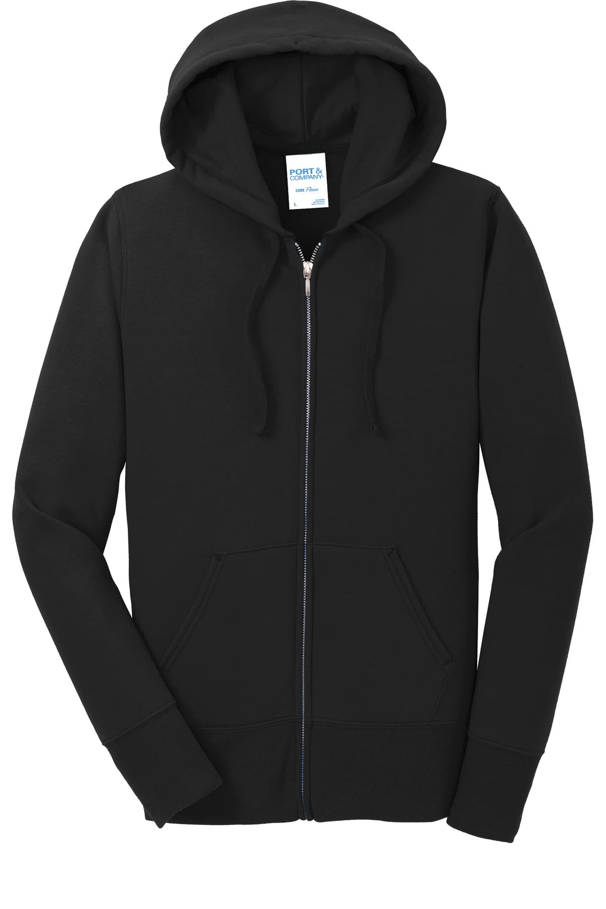 Port & Co LPC78ZH Women's Core Fleece Full-Zip Hooded Sweatshirt