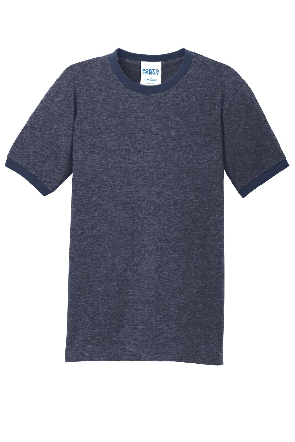 Port & Co PC54R in Heather Navy/ Navy