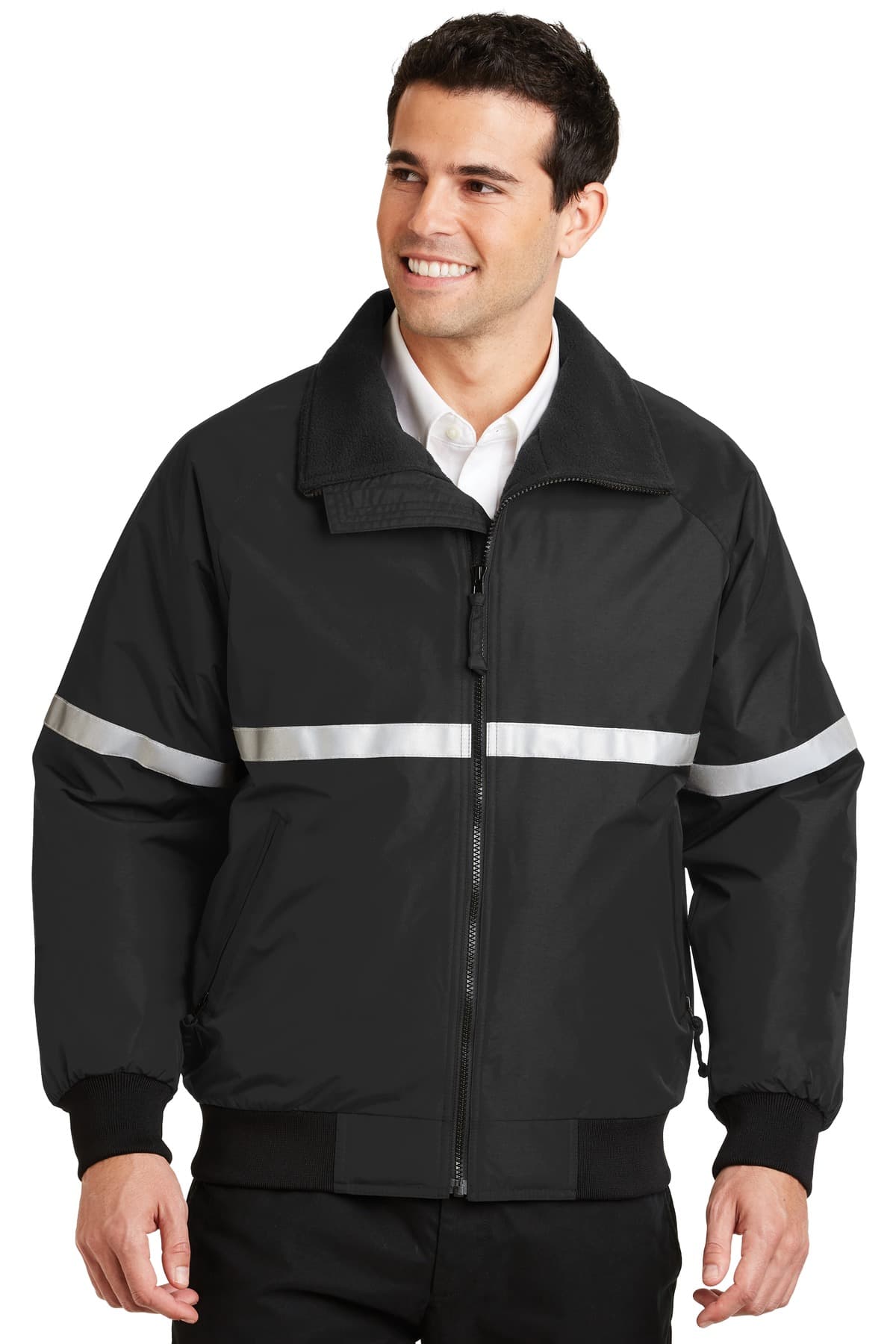 Port Authority J754R in True Black/ True Black/ Reflective