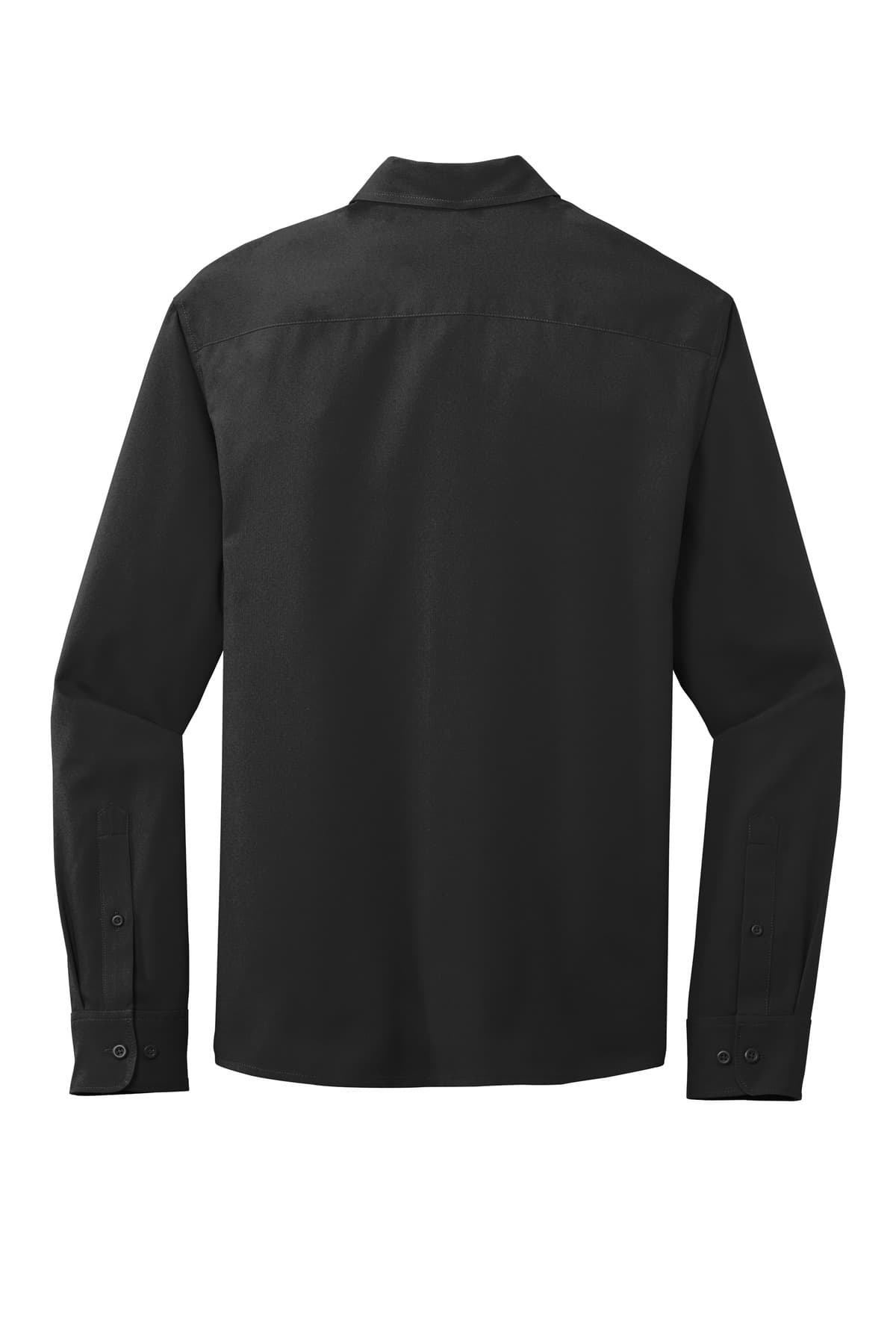 Port Authority W401 Long Sleeve Performance Staff Shirt in Black