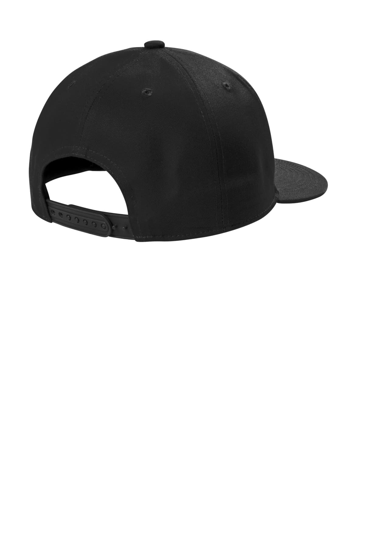 Port Authority C406 Snapback Flat Bill Cap in Black