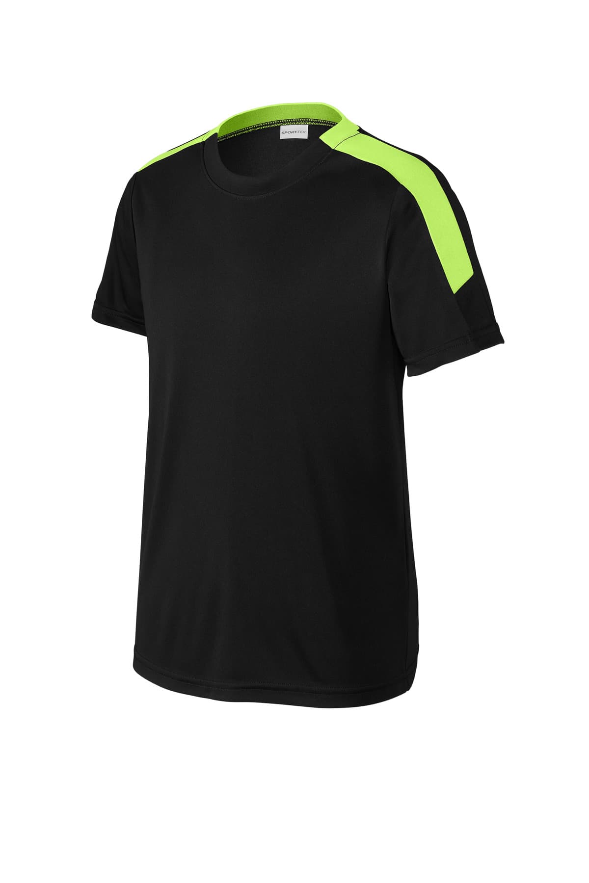 Sport-Tek YST100 in Black/ Lime Shock