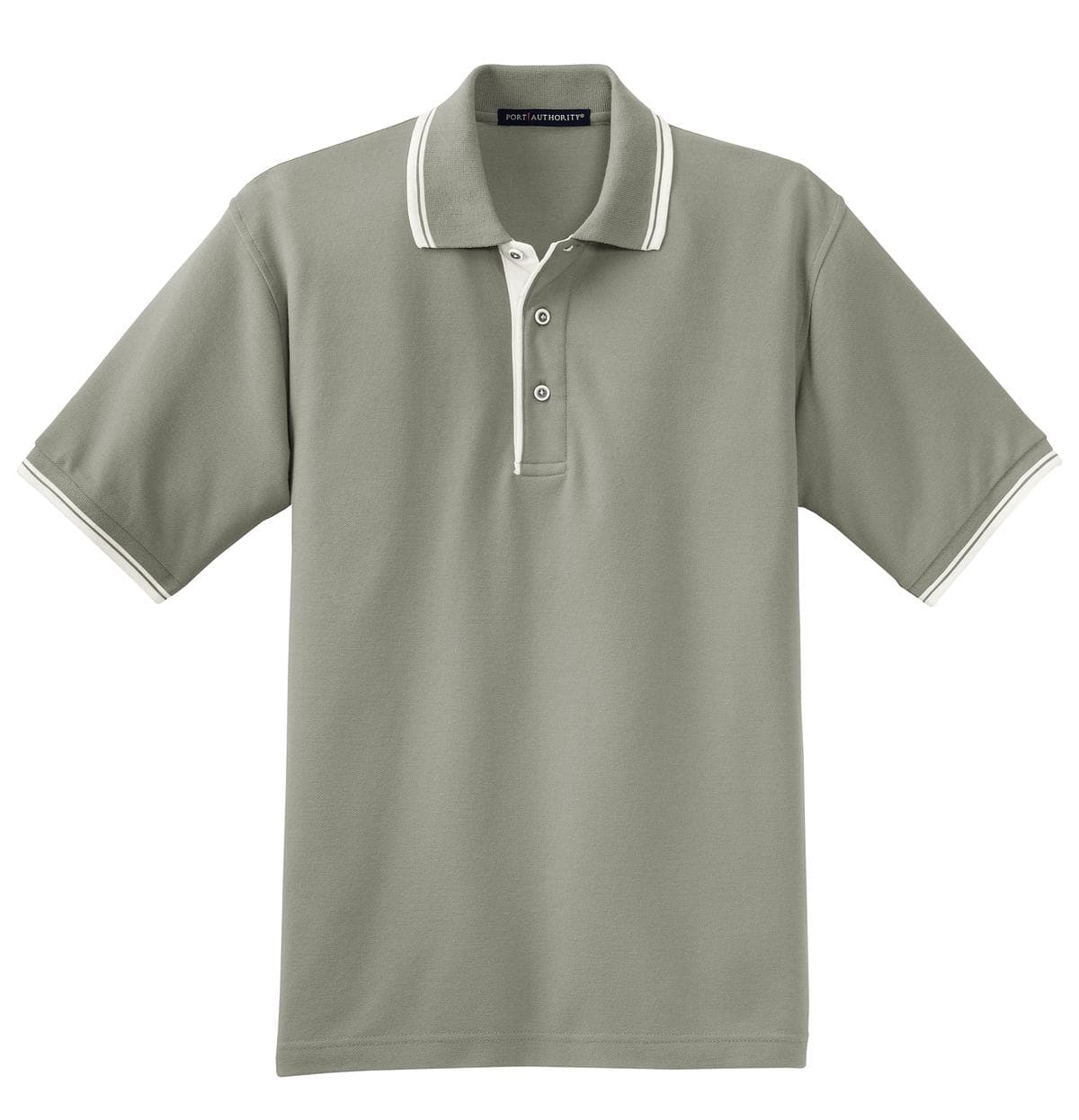 Port Authority K501 in Light Moss/ Winter White