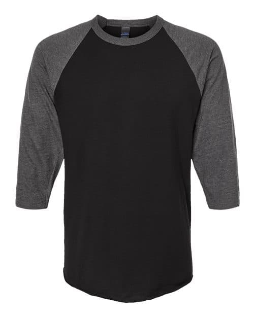 Tultex 245 in Black/ Heather Charcoal