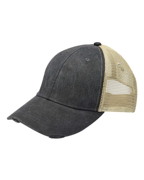 Adams Headwear OL102 in Black/ Tan