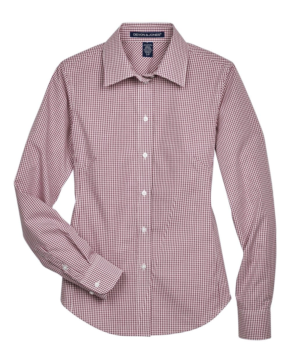 Devon & Jones D640W Women's Crown Collection Gingham Check Woven Dress Shirt