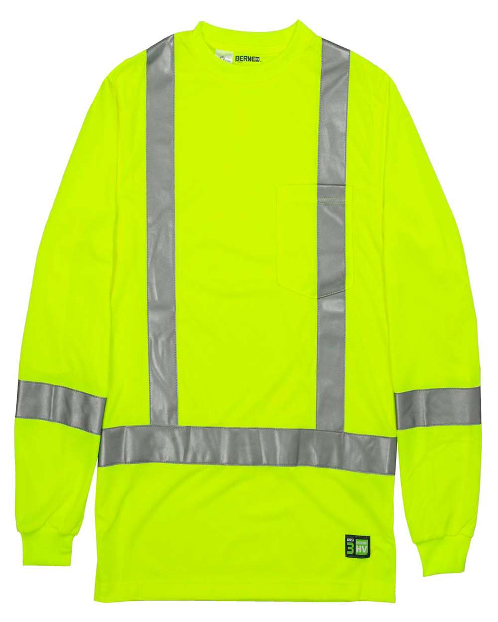 Berne Apparel HVK013T Men's Tall Hi-Vis Class 3 Performance T-Shirt