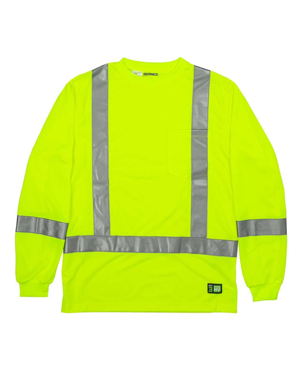 Berne Apparel HVK013 Men's Hi-Vis Class 3 Performance Pocket T-Shirt
