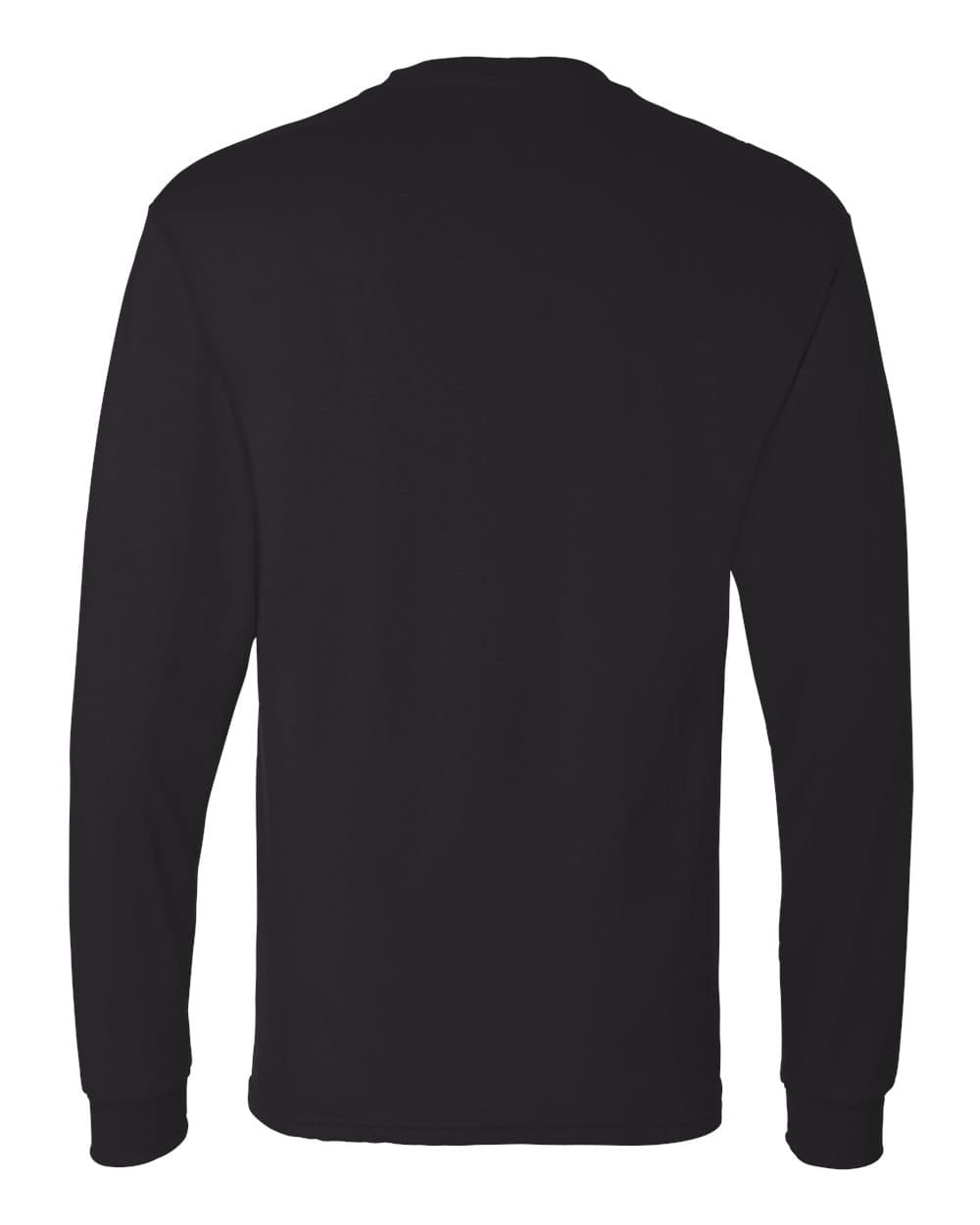 Hanes 5286 Unisex Essential-T Long Sleeve T-Shirt in Black