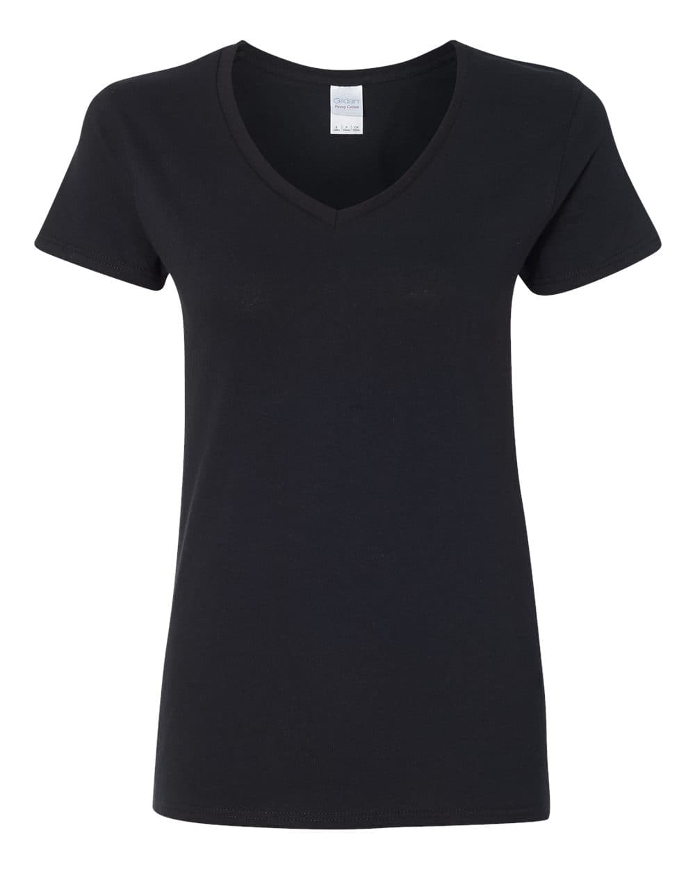 Gildan 5V00L Women's Heavy Cotton V-Neck T-Shirt in Black