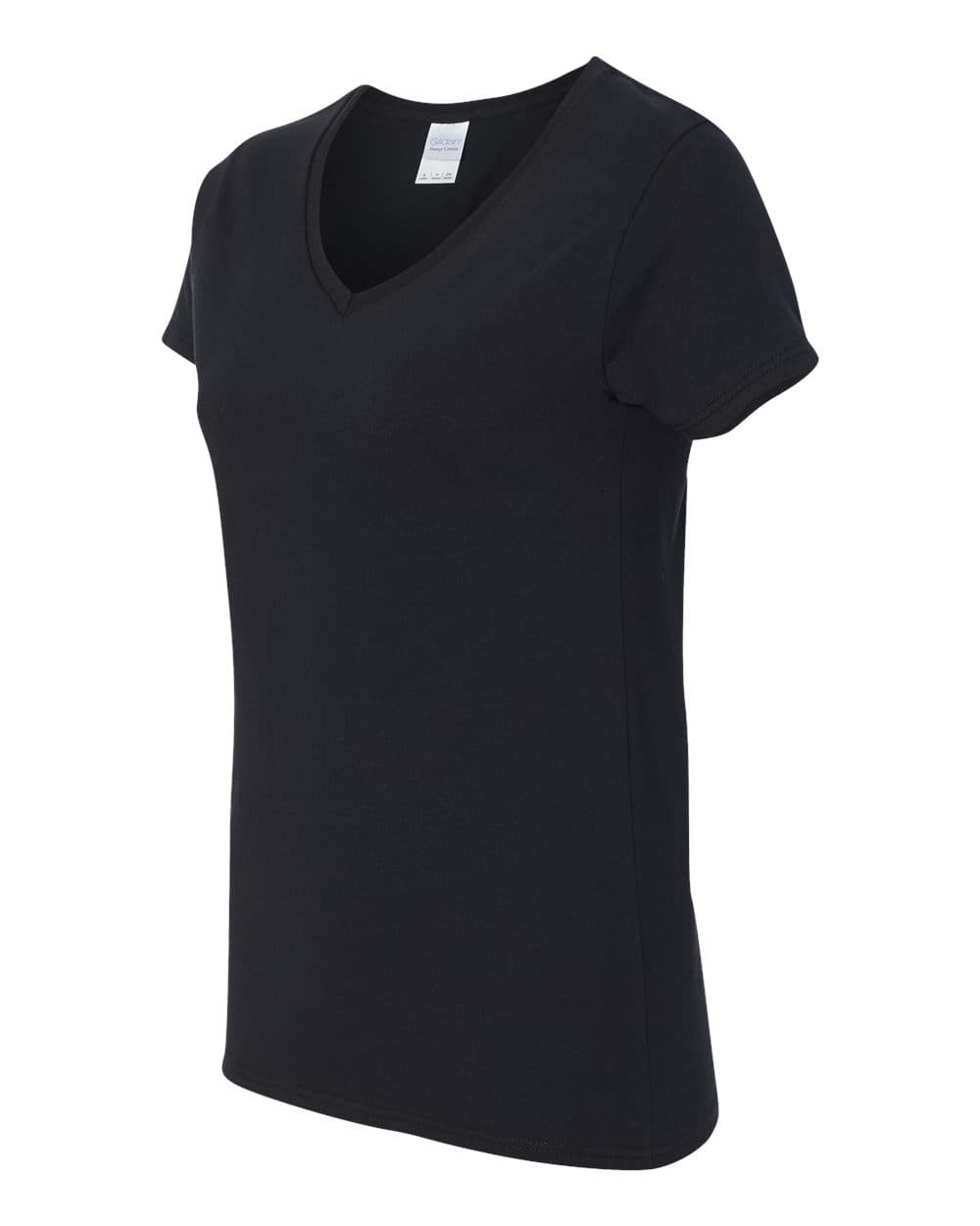 Gildan 5V00L Women's Heavy Cotton V-Neck T-Shirt in Black