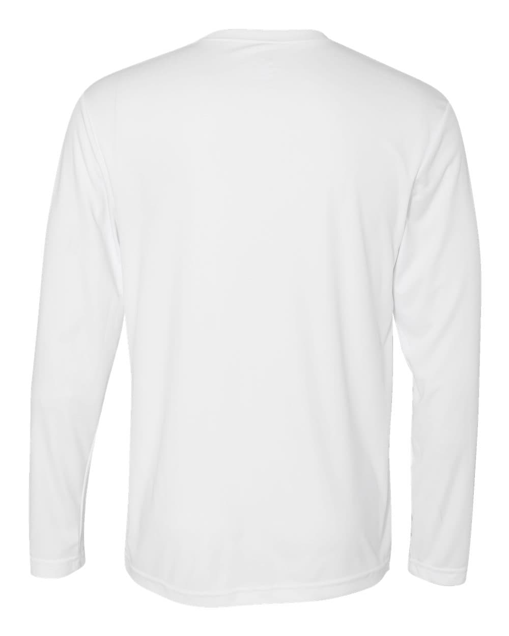 Hanes 482L Unisex Cool DRI Long Sleeve Performance T-Shirt in White