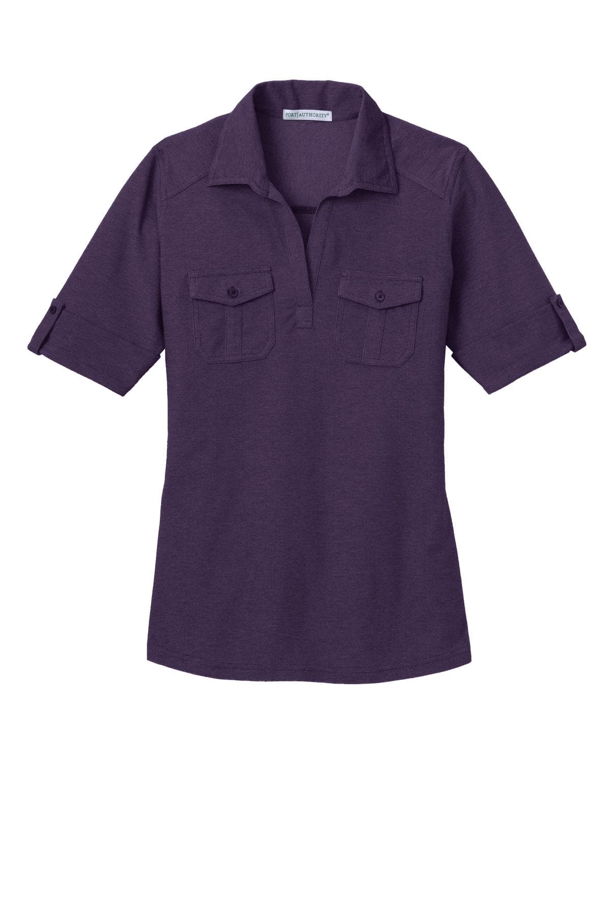 Port Authority L557 in Purple/ Dress Blue Navy