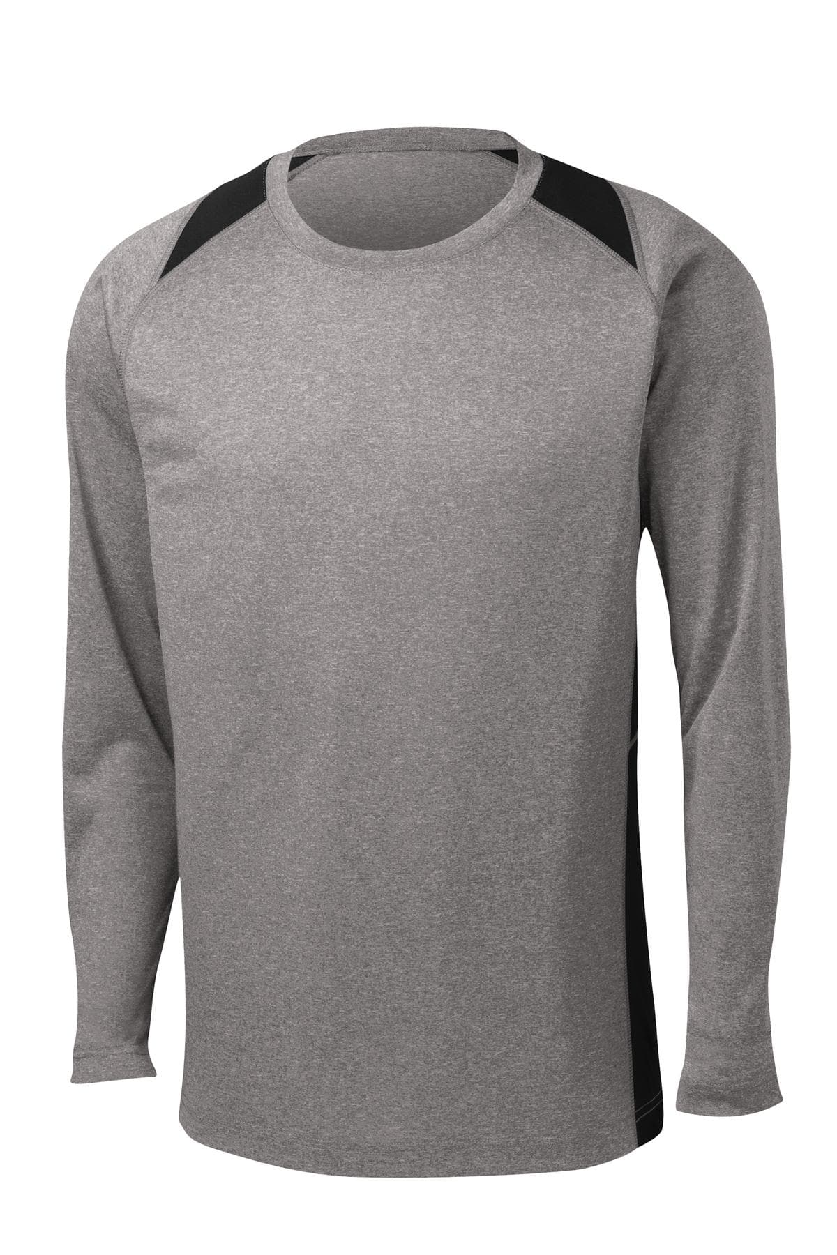Sport-Tek ST361LS in Vintage Heather/ Black