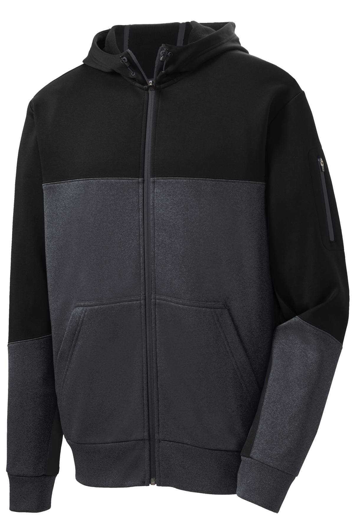 Sport-Tek ST245 in Black/ Graphite Heather/ Black