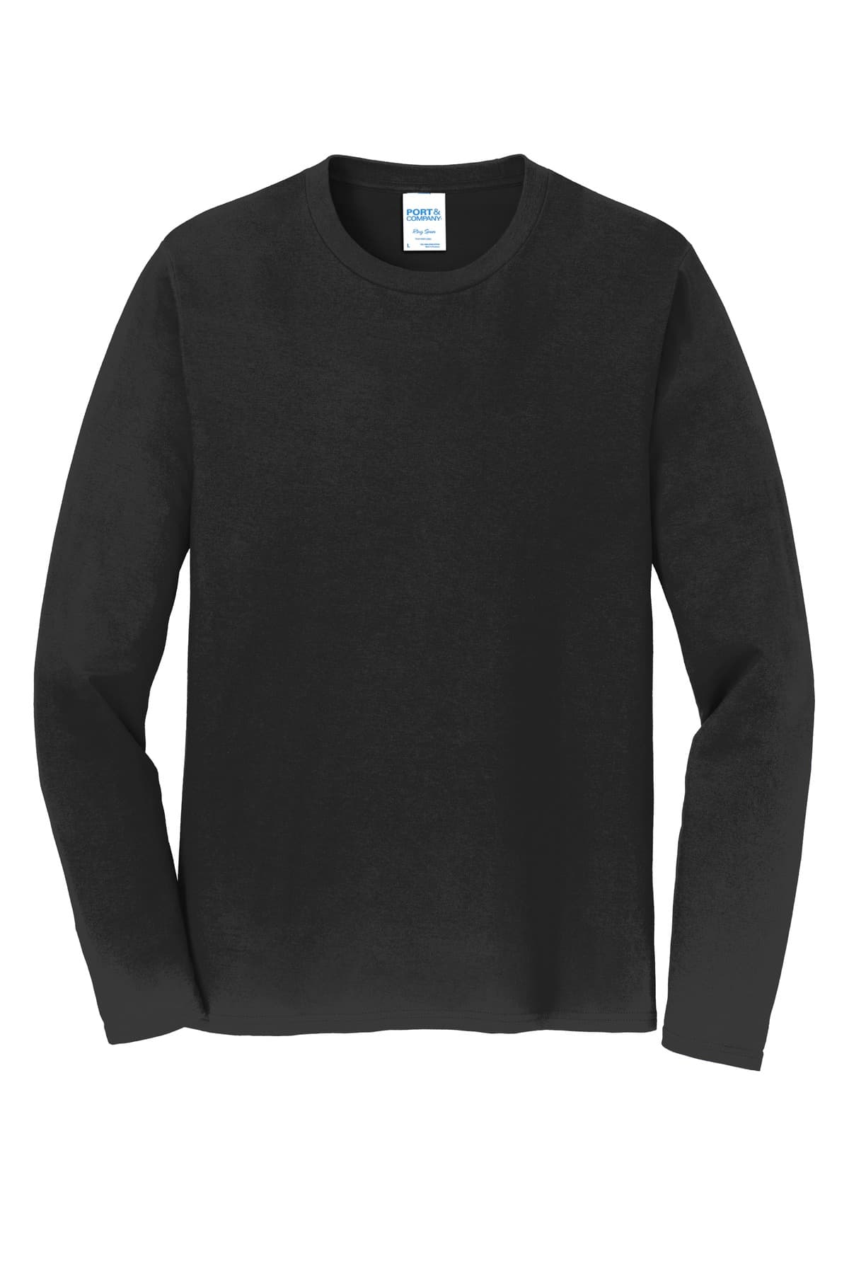 Port & Co PC450LS in Jet Black