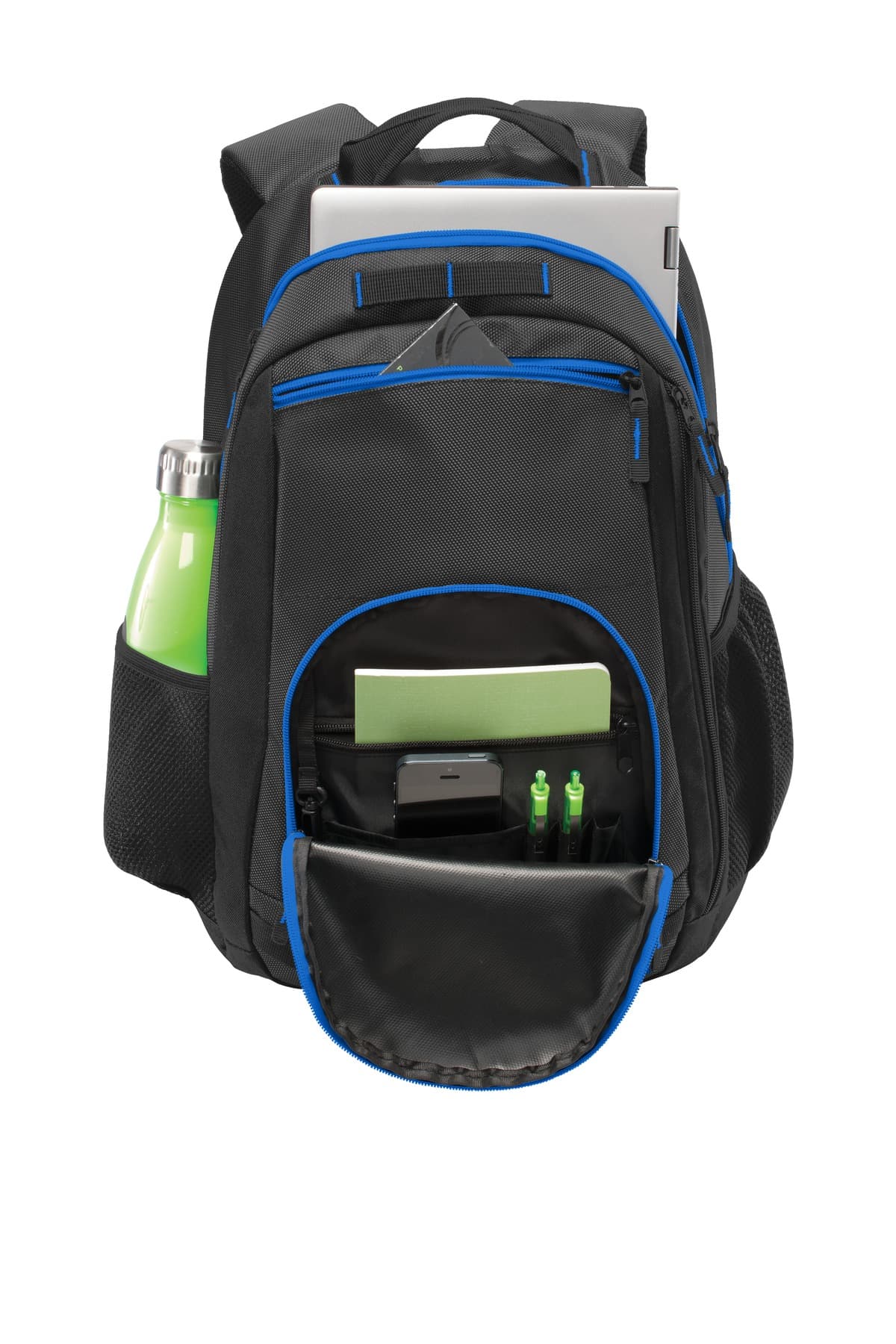 Port Authority BG207 in Dark Grey/ Black/ Shock Blue