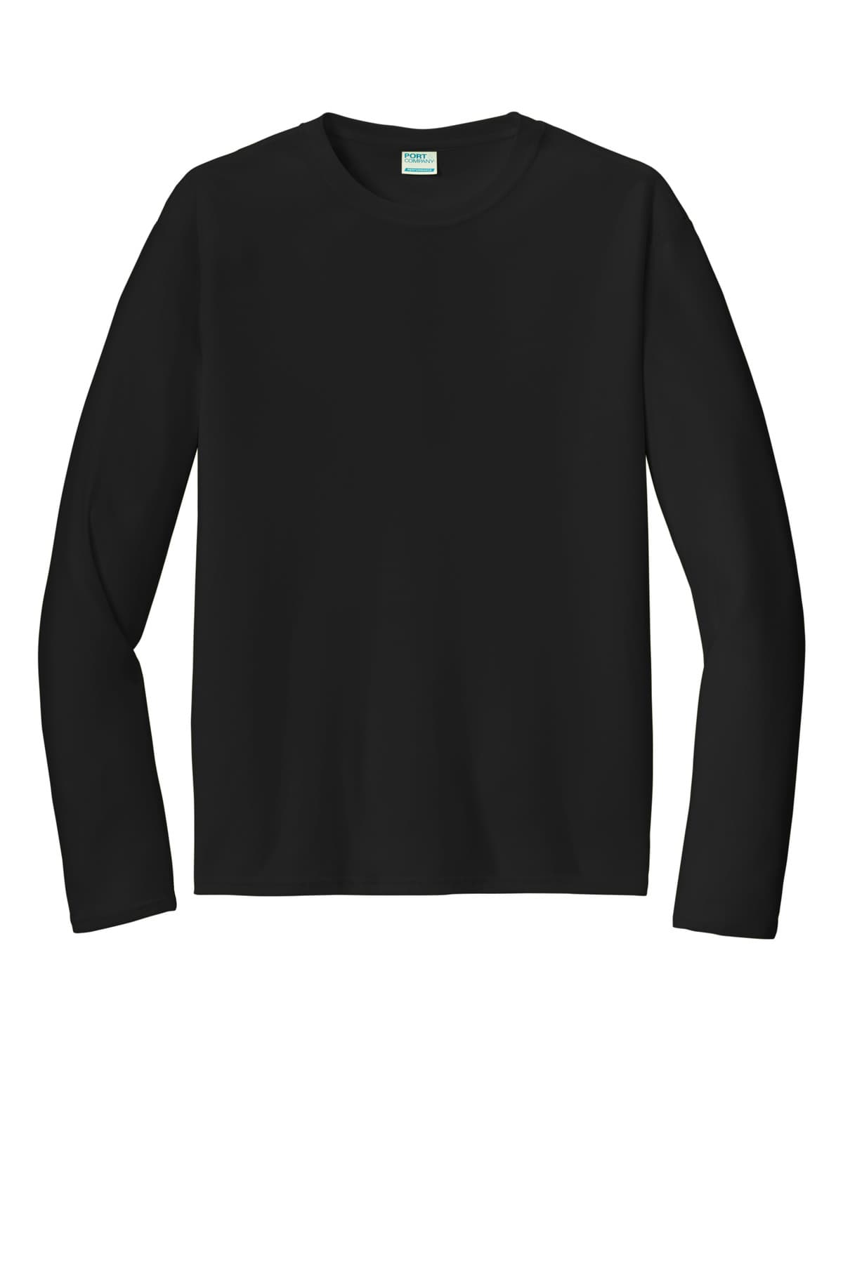 Port & Co PC380LS in Jet Black