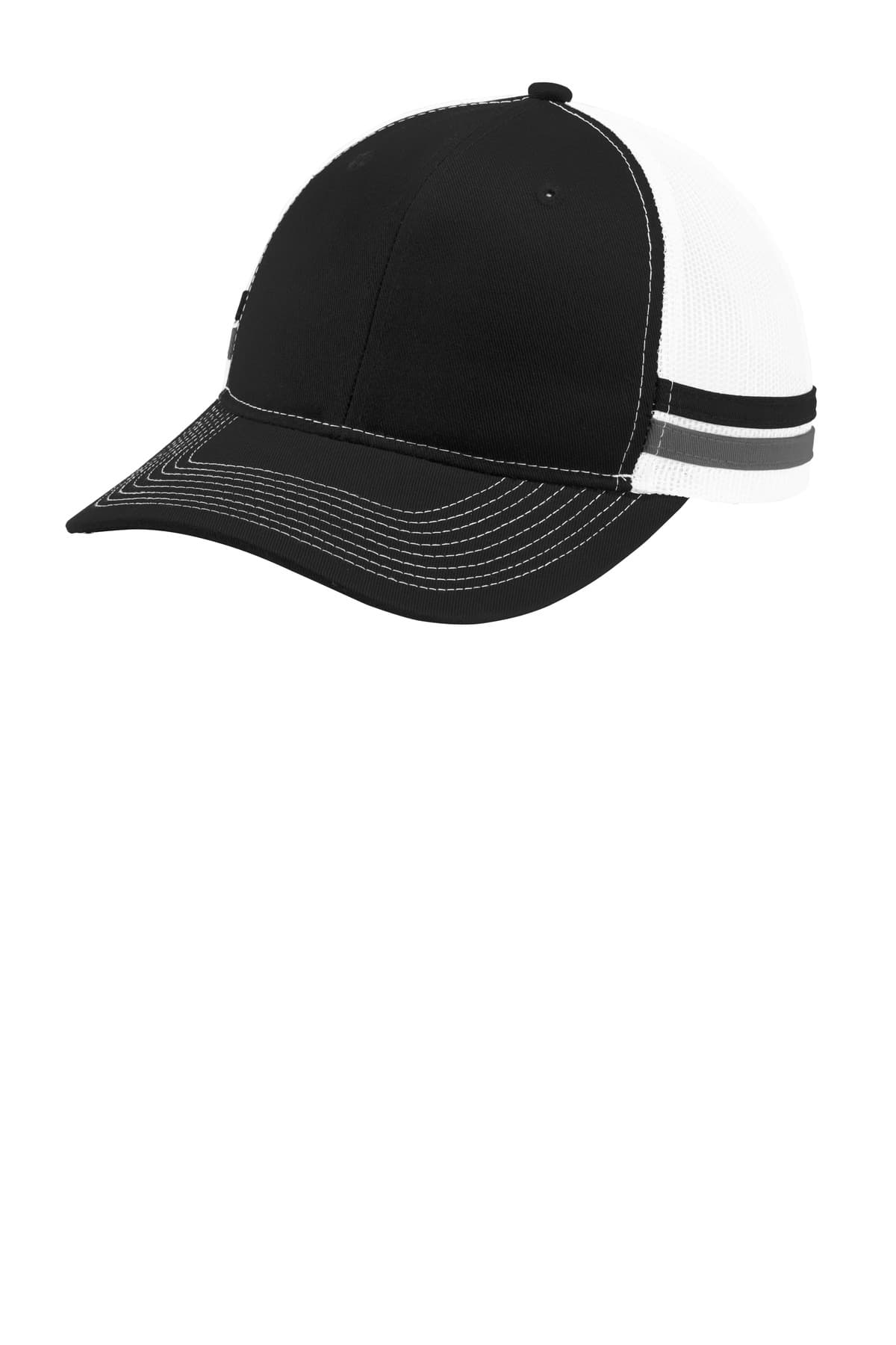 Port Authority C113 in Black/ Grey Steel/ White