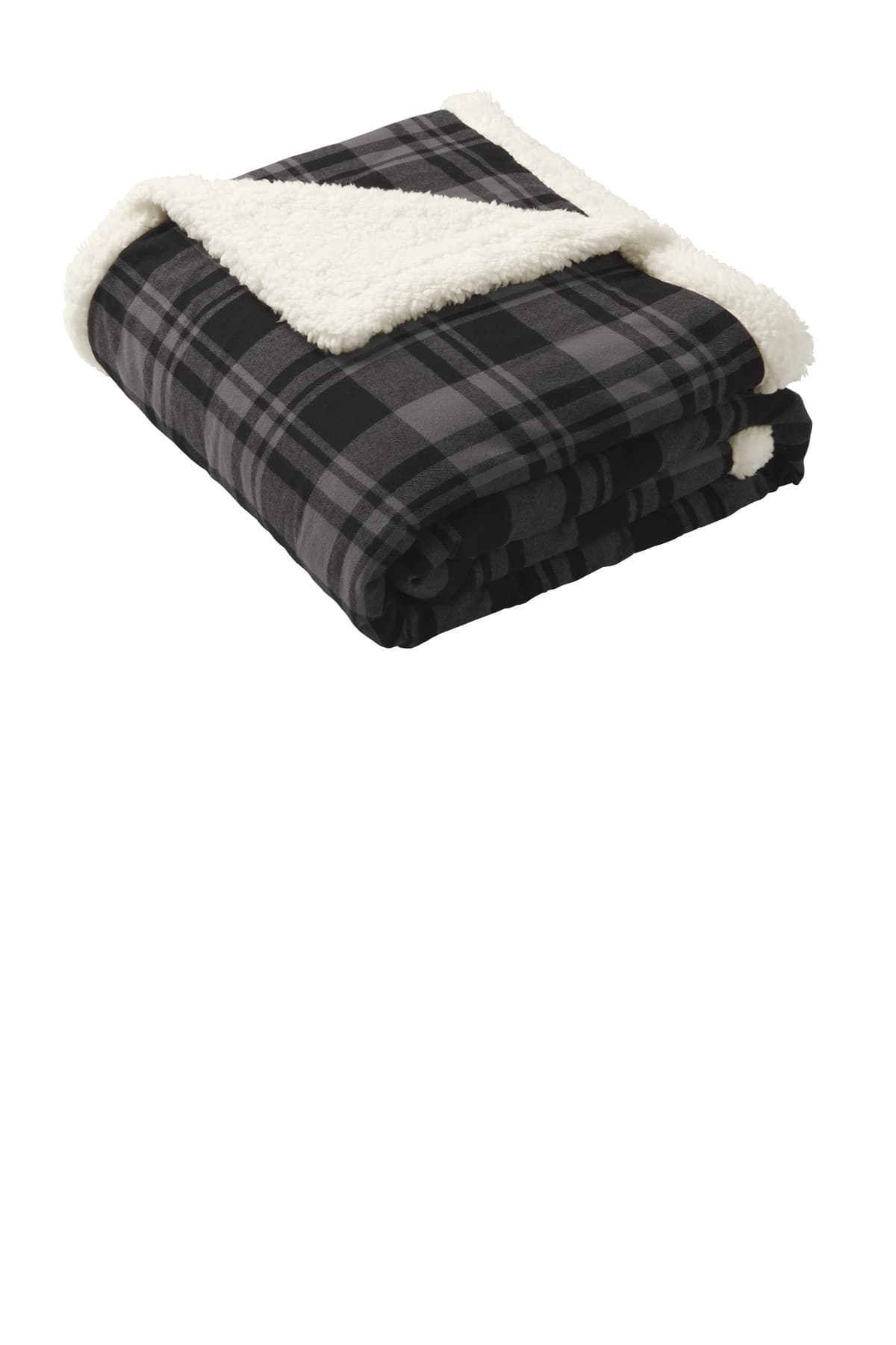 Port Authority BP43 in Black Uneven Plaid