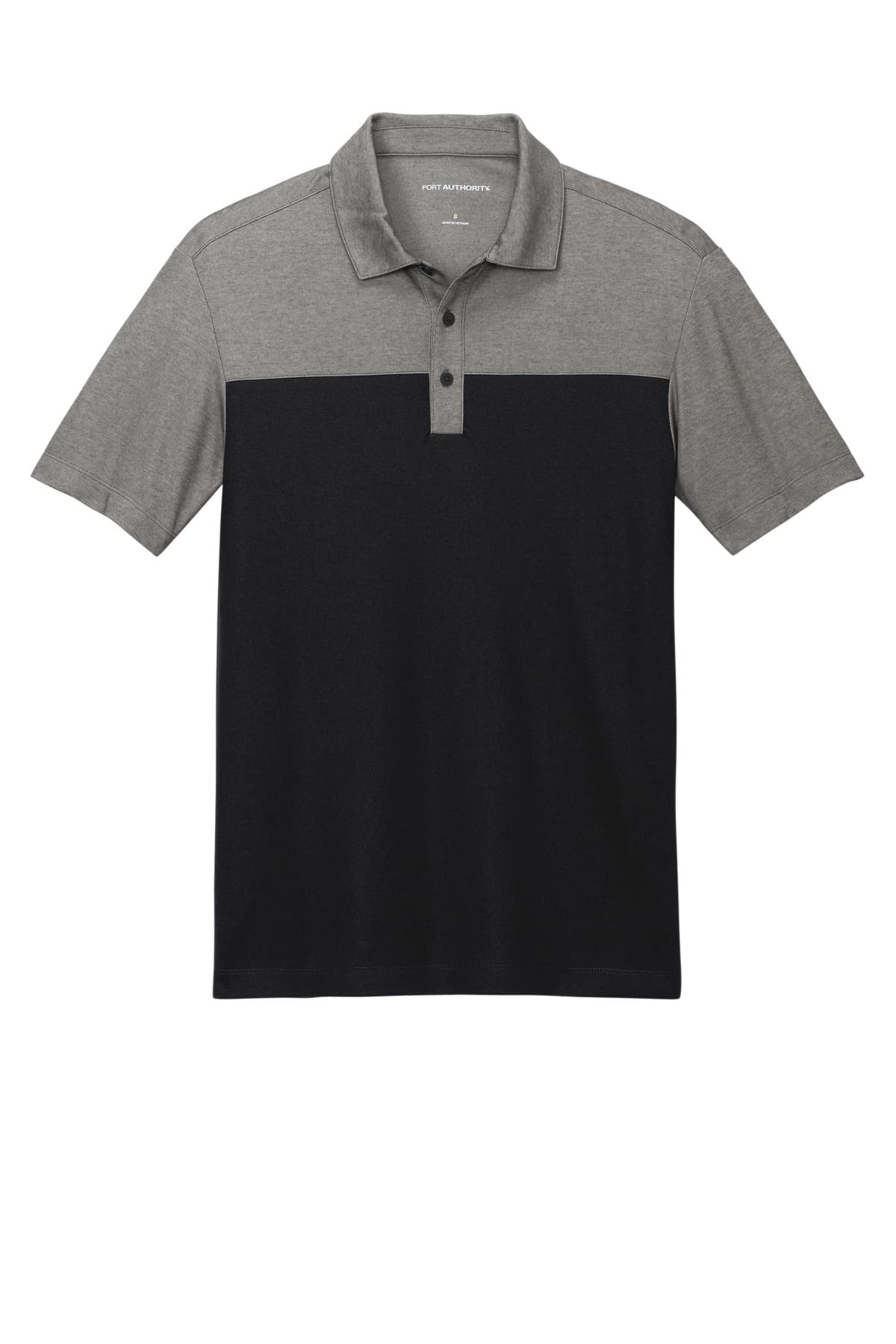 Port Authority K831 in Deep Black/ Charcoal Heather