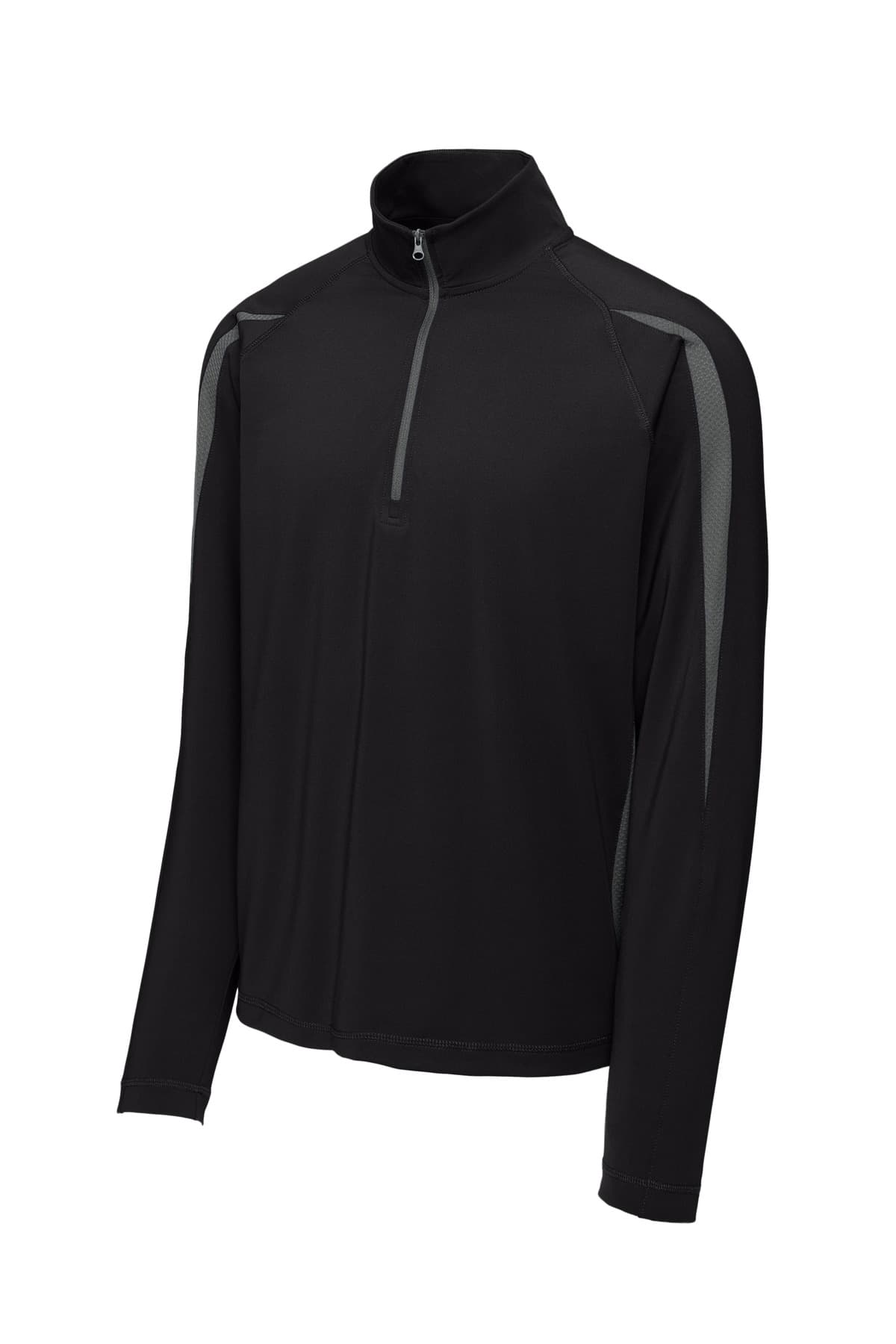Sport-Tek ST851 in Black/ Charcoal Grey