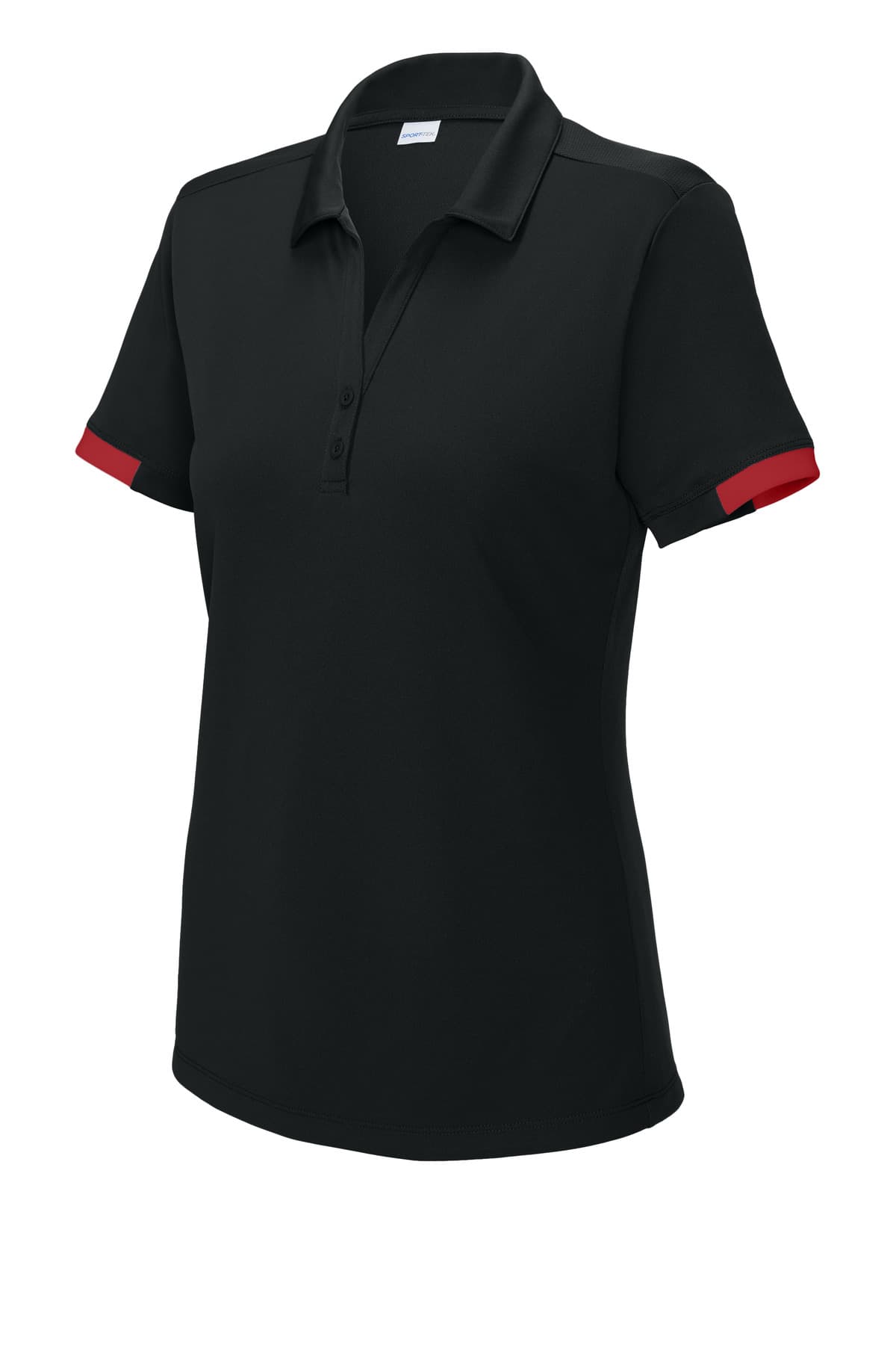 Sport-Tek LST444 in Black/ Deep Red