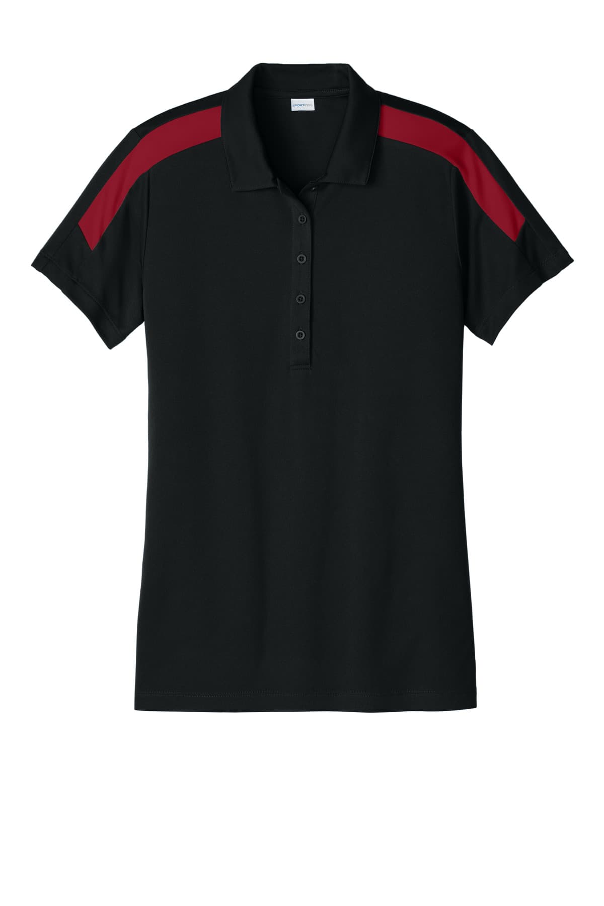 Sport-Tek LST104 in Black/ Deep Red