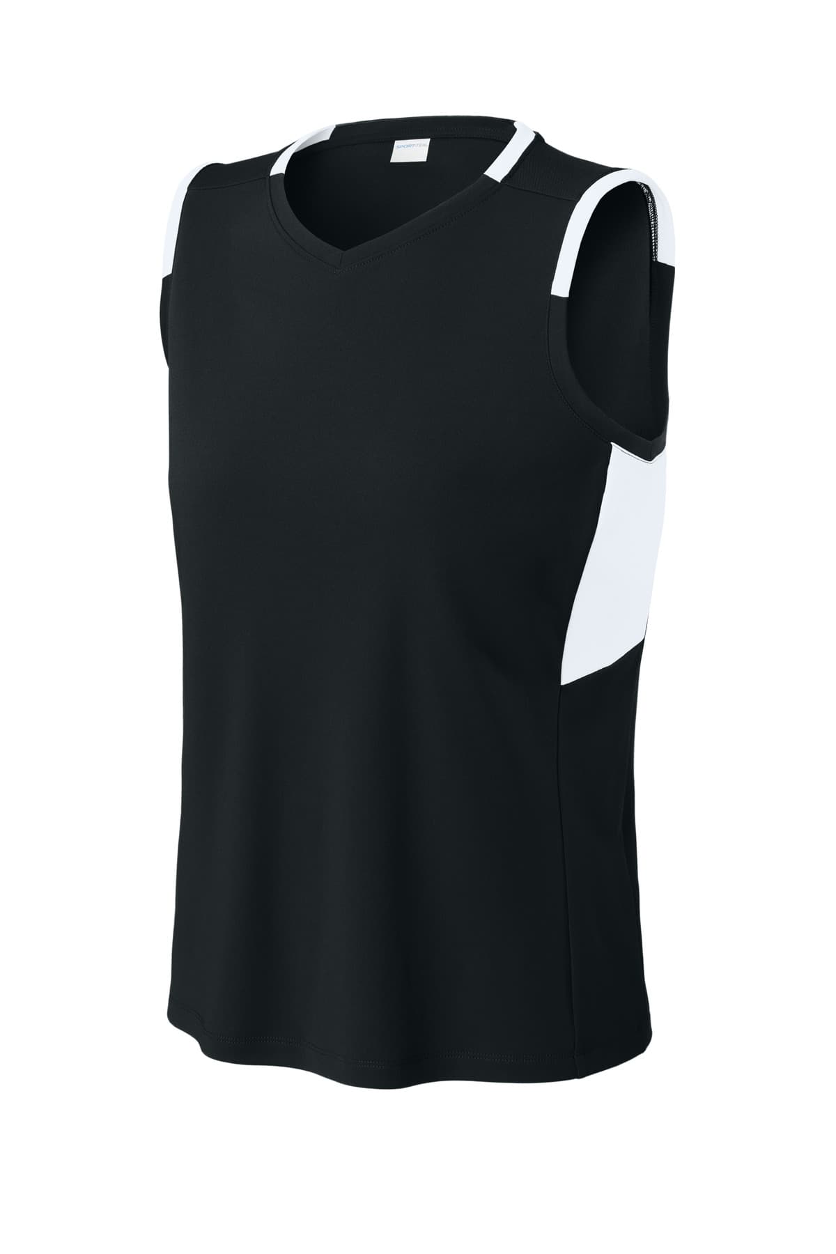 Sport-Tek LST441 in Black/ White