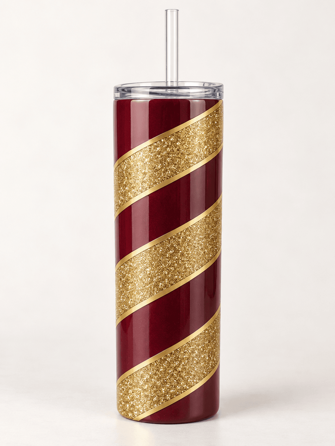 Cranberry Gilded Bands