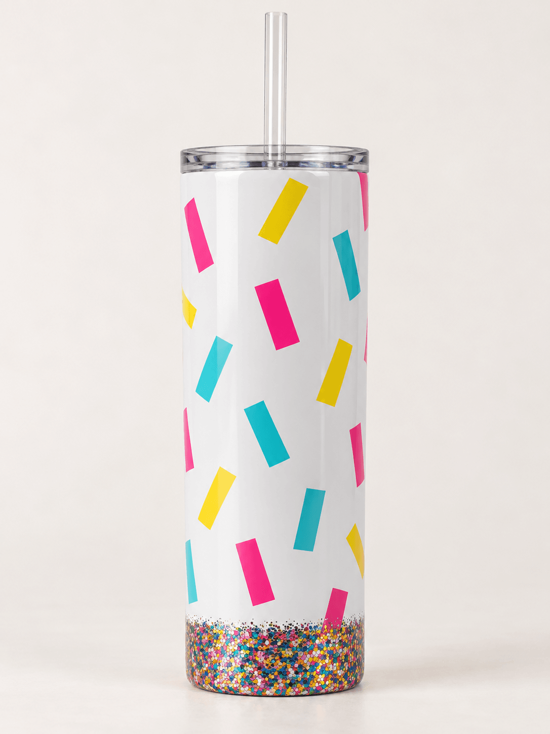 Rainbow Confetti Columns