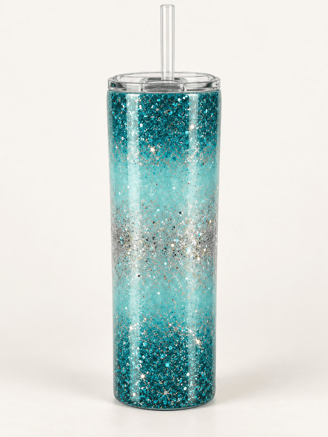 Teal Silver Hourglass