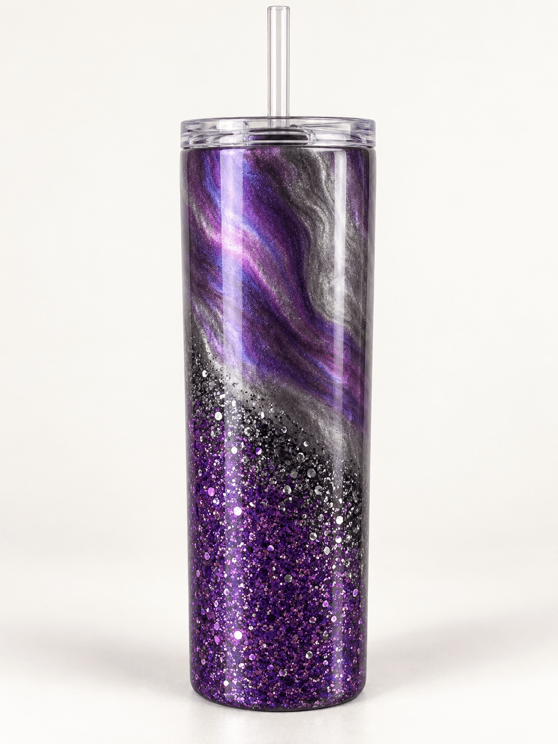 Violet Graphite Glitterflow